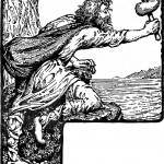 Thor threatens Greybeard (1908) by W. G. Collingwood