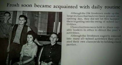 class officers freshman year, Alexandria H.S. 
