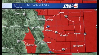 Shadow Mountain is just below the R in warning.