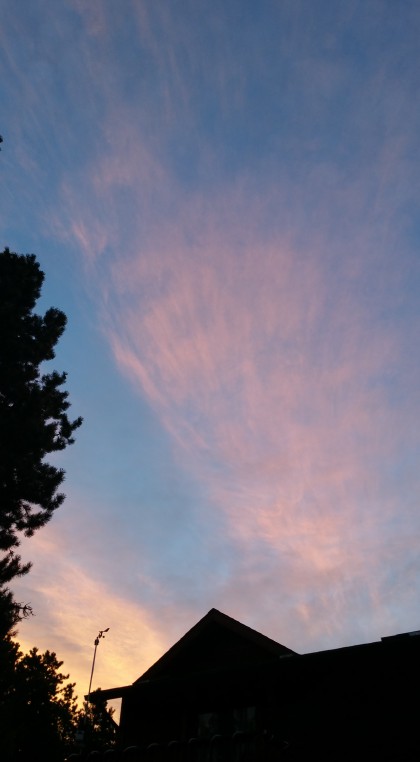 Red sky in the morning. That's my weather station in the lower left.