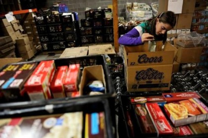 Packing Thanksgiving Boxes at Jeffco Action Center, 2017