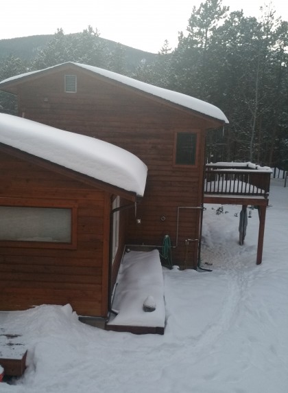 Chez Kate and Charlie under snow