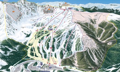 A Basin. Ski maps are a Colorado art form