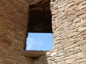Angled window close up Chaco Canyon